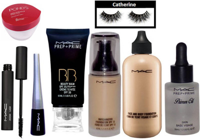 

catherine eyelashes, face and body, matchmaster foundation, prep+prime BB beauty balm, primer oil, Liquid eyeliner and zoom lash mascara, cream(Set of 8)