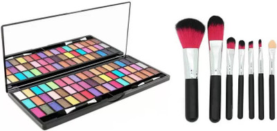 

hich 7 Piece Brush Set with Storage Box and Eye Shadow 51 Colors(Set of 8)