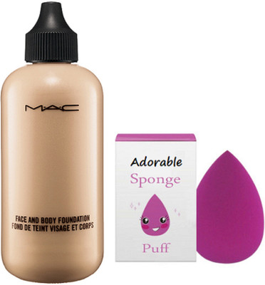 

Adorable sponge puff, mac face and body foundation ( set of 2)(Set of 2)