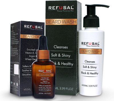 

Refusal Beard Oil & Beard Wash(Set of 2)