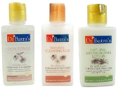 

Dr. Batra's Skin Toner, Natural Cleasing Milk & Natural Moisturizing Lotion(Set of 3)