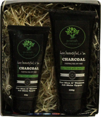 

PRAMSH Gift Pack Of Activated Charocal Peel Off Mask 160gm (Pack of 2)(Set of 2)