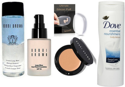 

Ultimate Silicon Puff & Foundation & Concealer With Makeup Remover & Body Lotion(Set of 5)