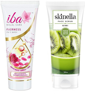 

iba halal Fairness Face Wash 50ml and kiwi face Scrub (100 g)(Set of 2)