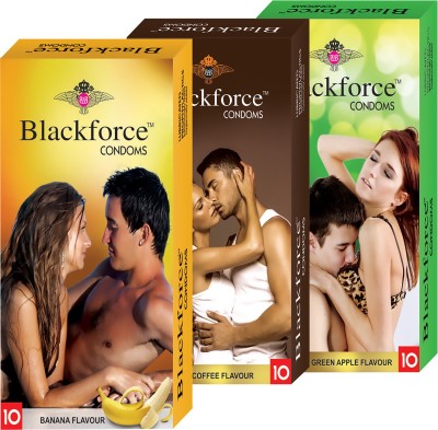 

BLACKFORCE BANANA , COFFEE AND GREENAPPLE Condom(Set of 3, 30S)