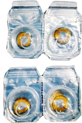 

drr Eyes contact Lanse Monthly Contact Lens(0, Hazel, Pack of 2)