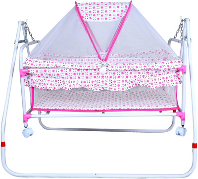 

Toy House Smart Sleeper baby Cradle with mosquito net & Basket, Pink(Pink)