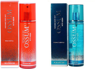 Fogg PLEASURE+BLOSSOM Body Mist - For Men & Women(230 ml, Pack of 2)