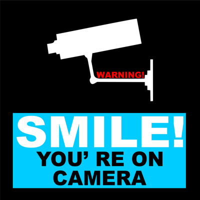 signEver Warnning You Are On Camera Sign Sticker For Security Information Vinyl Signage Emergency Sign