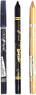 

Color Fever Long lasting waterproof liquid eyeliner 22 12 g(Golden, Party Blue, Black)