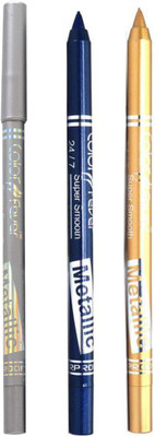 

Color Fever Long lasting waterproof liquid eyeliner 22 12 g(Golden, Silver, Navy Blue)