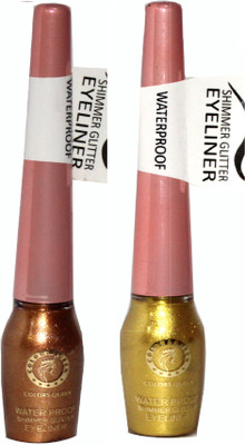 

Colors Queen Long lasting Water Proof Shimmer Glitter Liner 10 g(Brown, Silver)