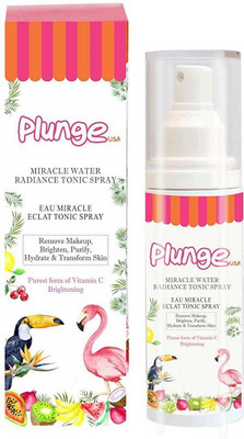 

O3+ Plunge Miracle Water Radiance Tonic Spray Infused with Vitamin C and Chamomile Flower Extracts - 100% Natural and Organic Base with No Parabens and Minerals - Removes Makeup, Brightens, Purifies, Hydrates and Transforms All Skin Type (120 ml)(120 ml)