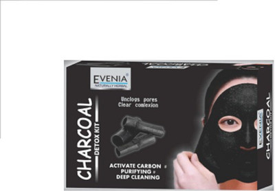 

evenia charcoal detox facial kit (600gm ) 1 g(Set of 5)