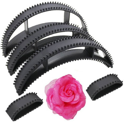 

PELO Hair Accessories Combo Of Hair Bumpits And Rose Clip For Women Weddings, Black And Pink Color Hair Accessory Set(Black, Pink)