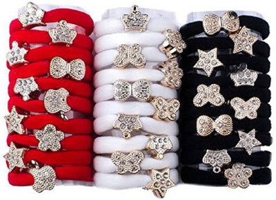 

PELO Best Quality Soft Rubber Bands/Hair Bands Use For Women’s And Girl’s Rubber Band(Black, White, Red)