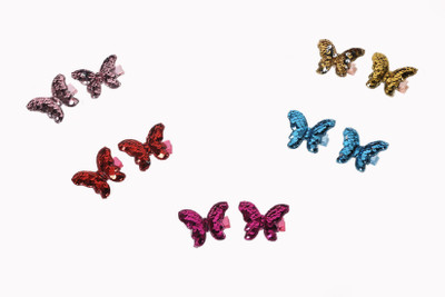 

Shop Frenzy DESIGNER STYLISH SHIMMER HAIR CLIPS Hair Clip(Pink, Gold, Red)