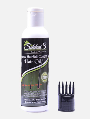 

SikkaS HERBAL HAIRFALL CONTROL HAIR OIL ENRICHED WITH 38 RARE NATURAL HERBS and VITAMIN E OIL,ALMOND OIL and COLD PRESSED SULPHER FREE COCONUT OIL. Hair Oil(100 g)