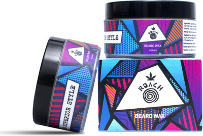 

Roach Beard and Mustache Wax: Ultra Hold with added Essential Nutrients-50gm (pack of 2) Wax(50 ml)