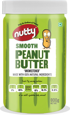 

Nutty Smooth Natural Peanut Butter 800gm, 100% Natural 800 g