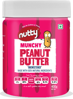 

Nutty Munchy Peanut Butter, 400gm, 100% Natural 400 g