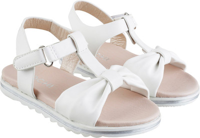 

Mochi Girls Velcro Strappy Sandals(White, 16;white