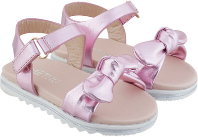 

Metro Girls Velcro Strappy Sandals(Pink, 24;pink