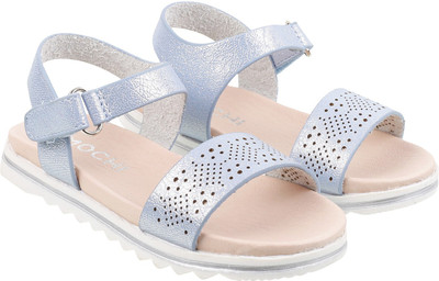 

Mochi Girls Velcro Strappy Sandals(Light Blue, 32;light blue