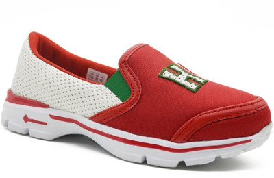 

KazarMax Boys & Girls Slip on Sneakers(Red, Red & white