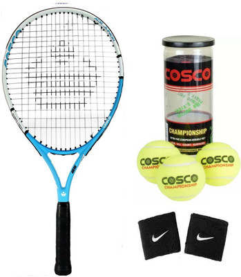 

Cosco Ace 25 ( Junior Size - 25 Inch) (Age Group - 8 to 10 Years) Tennis Racquet ( Color on Availability) with Tennis Ball " Championship " 2 Band ( Color on Availability) Tennis Kit