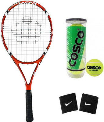 

Cosco Ace 26 ( Junior Size - 26 Inch) Tennis Racquet ( Color on Availability) with Tennis Ball " All Court " 2 Band ( Color on Availability) Tennis Kit