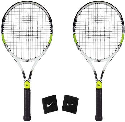 

Cosco Action 2000D Tennis Racquet (Senior Size) ( Pack of 2 ) ( Color on Availability ) With 1 Pair Wrist Band Tennis Kit