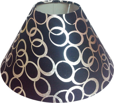 

RDC 10" Round Black with Silver Polka Dots Designer - B22 Holder Ring Size Table Lamps Lamp Shade(Cotton, Plastic)