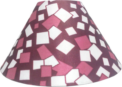 

RDC 10" Round Maroon Checks Designer - B22 Holder Ring Size Table Lamps Lamp Shade(Cotton, Plastic)