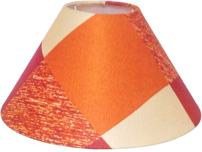 

RDC 10" Round Orange Checks Designer Lamp Shade - B22 Holder Ring Size Table Lamps Lamp Shade(Cotton, Plastic)