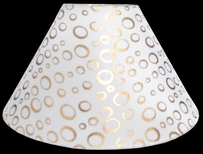 

RDC 10" Round White with Golden Polka Dots Design - B22 Holder Ring Size Table Lamps Lamp Shade(Cotton, Plastic)