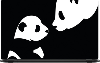 

Lapower Black and white panda with baby Vinyl Laptop Decal 15.6