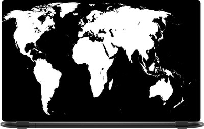 

Lapower Continents in black and white Vinyl Laptop Decal 15.6