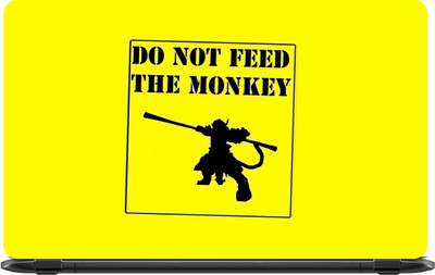 

Lapower Do not feed the monkey Vinyl Laptop Decal 15.6