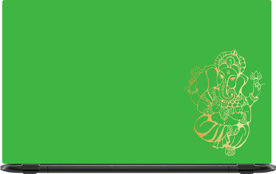 

Lapower Lord Ganesha on green surface Vinyl Laptop Decal 15.6
