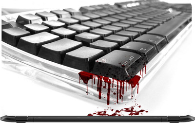 

Lapower Blood on keyboard Vinyl Laptop Decal 15.6