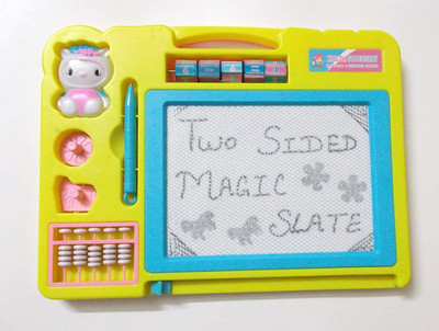 

Skywalk 1 Pc Magic Slate + Black Slate Chalk Board,Double Sided Slate Magic + Chalk Slate- Multicolor(Multicolor)
