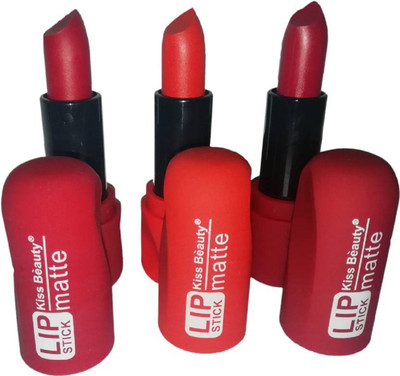 

Kiss Beauty Matte Lipstick Set of 3 (Multi color)(multi color)