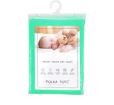 

Polka Tots Velvet Baby Bed Protecting Mat(Mint