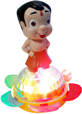 

R.V ENTERPRISES MUSICAL AND ROTATING CHOTA BHEEM TOY WITH 3D FLASHING LIGHT FOR KIDS(Multicolor)