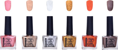 

Lips & Tips Premium Collection Nail Polish - Combo Set of 6 Exclusive Nail enamels - Tangerine, Orange Affair, Turmeric, Tangy Orange, Neon Orange, Base Coat Multi(Pack of 6)