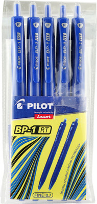 PILOT Bp1RT Ball Pen(Pack of 5, Ink Color - Blue)