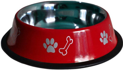 

HopeShop Dog Food Bowl / Dog Bowl / Food Bowl Regular Anti Skid Dog Food Bowl / Dog Bowl / Food Bowl Round Steel Pet Bowl Steel Pet Bowl(400 ml Multicolor)