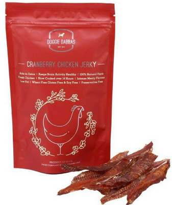 

Doggie Dabbas Cranberry Chicken Jerky Wheat, Gluten and SOYA Free 85g Chicken Dog Treat(85 g)