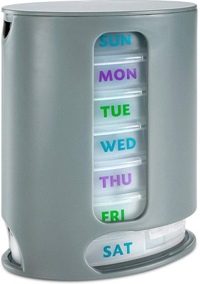 

Kids Mandi Pill Pro 7 Day Weekly Tablet Medicine Storage Box Manual Pill Splitter(Multicolor)